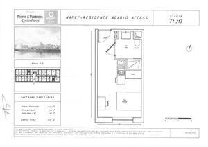 studio à la vente -   54100  NANCY, surface 21 m2 vente studio - UBI430589108